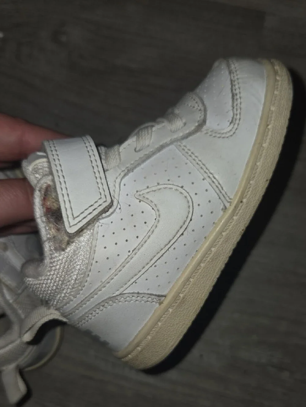 Nike Kids White and Off-White High-Top Sneakers